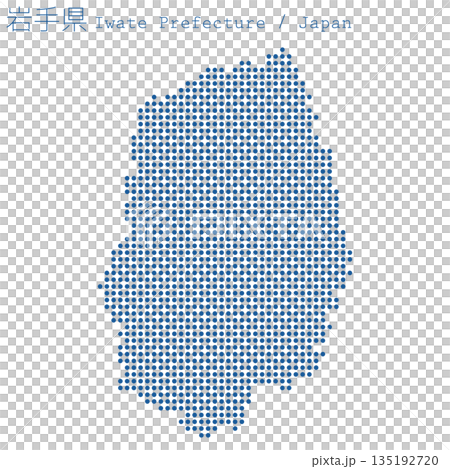 日本向量插圖地圖:岩手縣地圖 日本向量插圖地圖:岩手縣地圖 135192720