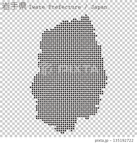 日本のベクターイラスト地図素材：岩手県全体地図 135192722
