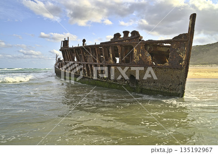 S.S. Maheno ship wreck on Frazer Island 135192967