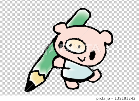 お絵描きぶた 135193242