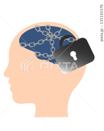 固定マインドセットのイメージアイコンイラスト 135193376