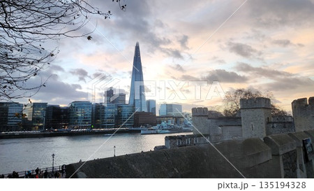 London, UK - December 30 2022: Surrounding View of The Shard London, UK - December 30 2022: Surrounding View of The Shard 135194328