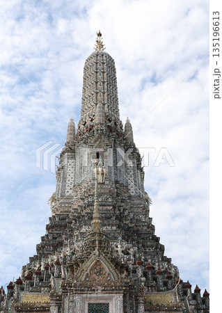 Pagoda in Wat Arun temple is temple landmark near Chao Phraya river at Bangkok Thailand Pagoda in Wat Arun temple is temple landmark near Chao Phraya river at Bangkok Thailand 135196613