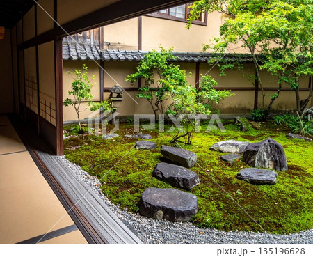 【AI生成画像】京町屋で四季折々楽しめる坪庭 135196628
