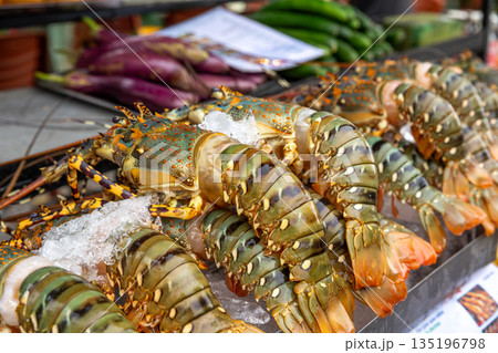 Lobster restaurant in a Vietnamese night market Lobster restaurant in a Vietnamese night market 135196798
