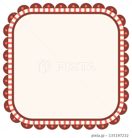 Abstract geometric elements decoration on square frame isolated graphic illustration. 135197232