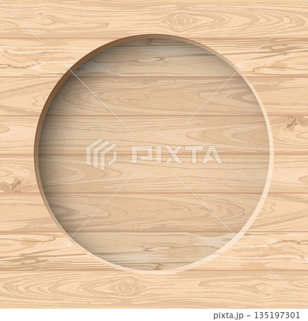 3D circle frame paper cut style with cut timber panels graphic square background illustrated have blank space. Wooden whitewashed texture pattern with round border template. 3D circle frame paper cut style with cut timber panels graphic square background illustrated have blank space. Wooden whitewashed texture pattern with round border template. 135197301