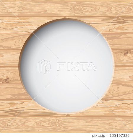 3D circle frame paper cut style with cut timber panels graphic square background illustrated have white blank space. Wooden whitewashed texture pattern with white round border template. 3D circle frame paper cut style with cut timber panels graphic square background illustrated have white blank space. Wooden whitewashed texture pattern with white round border template. 135197323
