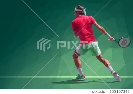 テニスプレイヤー 135197345