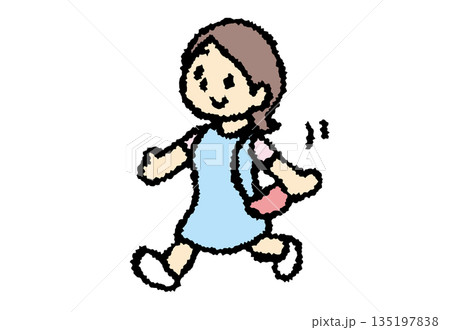 歩く女性 135197838
