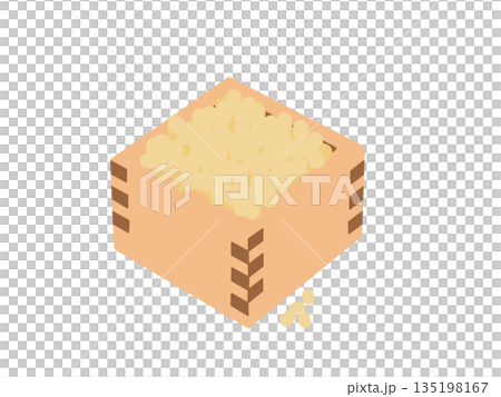 可愛的節分豆和枇杷插圖 可愛的節分豆和枇杷插圖 135198167