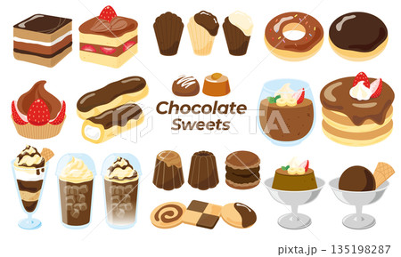 バレンタインに使える可愛いチョコレートスイーツ バレンタインに使える可愛いチョコレートスイーツ 135198287
