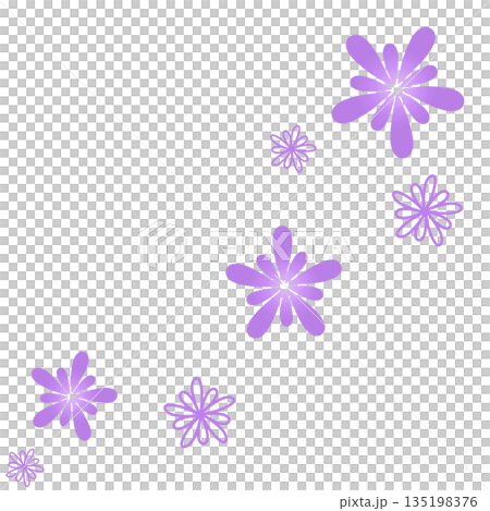薄い紫色の個性的な花の背景素材 薄い紫色の個性的な花の背景素材 135198376