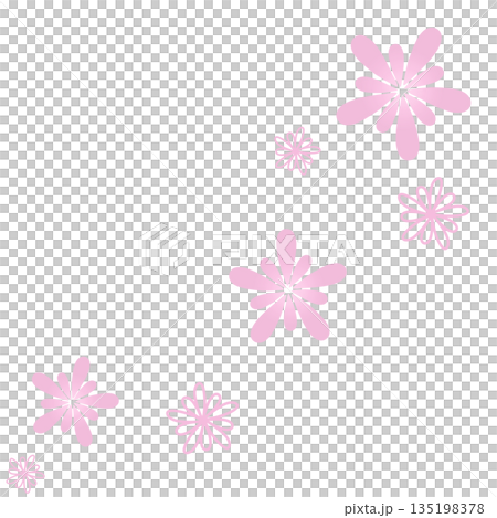 薄いピンク色の個性的な花の背景素材 薄いピンク色の個性的な花の背景素材 135198378