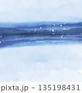 Soft Blue Watercolor Horizon Background 135198431