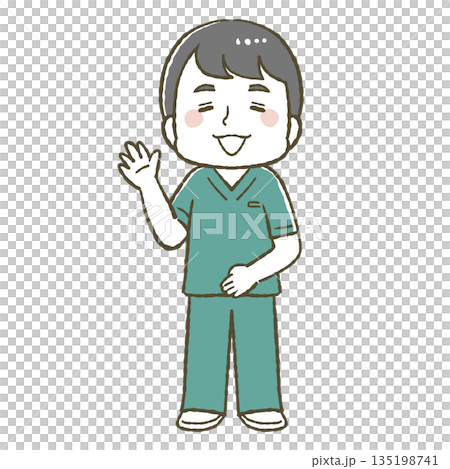 Acupuncture clinic illustration male Acupuncture clinic illustration male 135198741