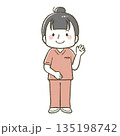 鍼灸院イラスト女性 135198742