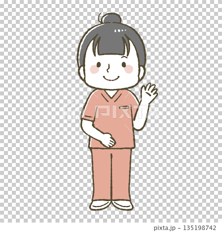 Acupuncture clinic illustration woman Acupuncture clinic illustration woman 135198742