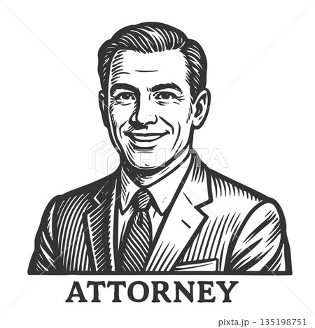 male attorney in business suit engraving raster male attorney in business suit engraving raster 135198751