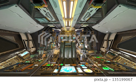 宇宙船内の風景 135199067