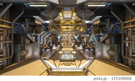 宇宙船内の風景 135199068