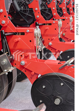 Modern seeder, sowing machine 135199758