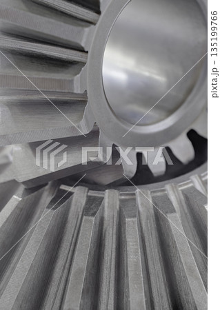 Two bevel gears, part of crossed gear transmission Two bevel gears, part of crossed gear transmission 135199766