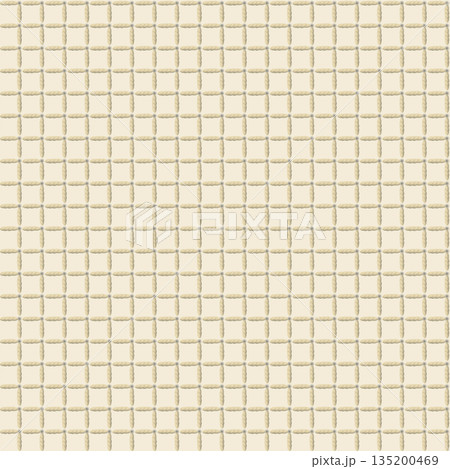 Seamless sackcloth check pattern from seams on square background vector illustration. 135200469