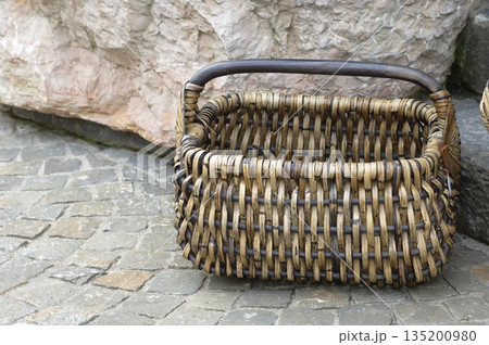 Bamboo wooden Baskets at rural area 135200980