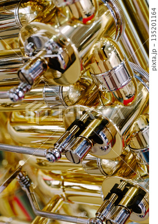 Generic valved brass musical instrument 135201164