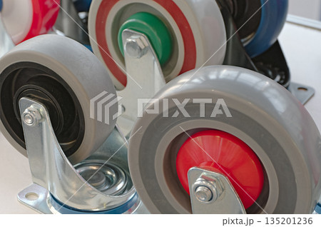 Assorted spare wheels for cargo trolleys or shopping carts Assorted spare wheels for cargo trolleys or shopping carts 135201236