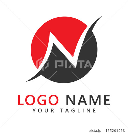 modern-logo-template-red-black-circle-with-135201968-pixta