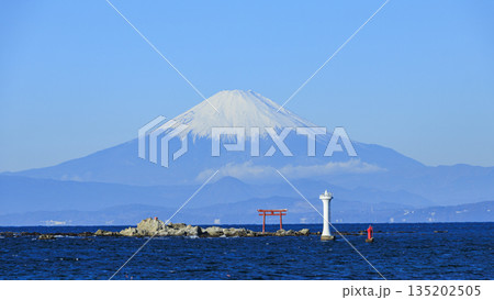 真名瀬海岸から見た富士山 真名瀬海岸から見た富士山 135202505