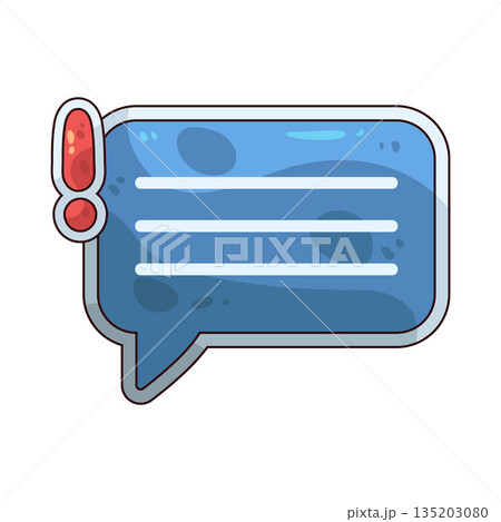 illustration of Chat Warning 135203080