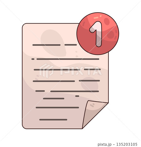 illustration of Document Alert illustration of Document Alert 135203105