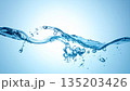 Pure Water Splash: Dynamic Transparent Wave with D 135203426