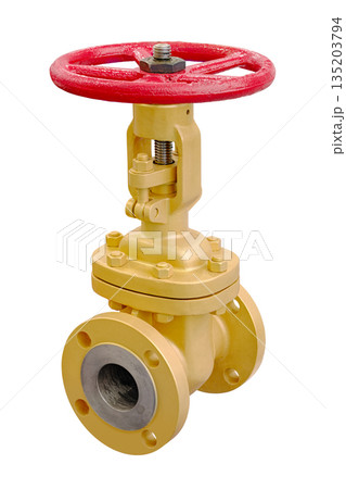 Large steel industrial shut-off valve 135203794
