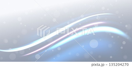 Abstract glowing wave ray on grey background with lighting effect sparkle. Abstract glowing wave ray on grey background with lighting effect sparkle. 135204270