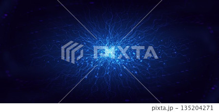 Abstract wavy lines glowing and sparkling on dark blue background. Net structure data communication digital network concept. Abstract wavy lines glowing and sparkling on dark blue background. Net structure data communication digital network concept. 135204271