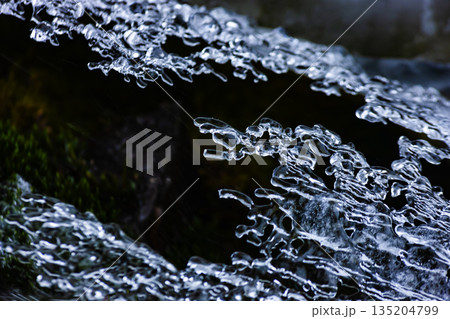 渓流の氷	 135204799