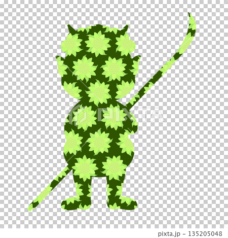 節分_薙刀を持った緑鬼 135205048