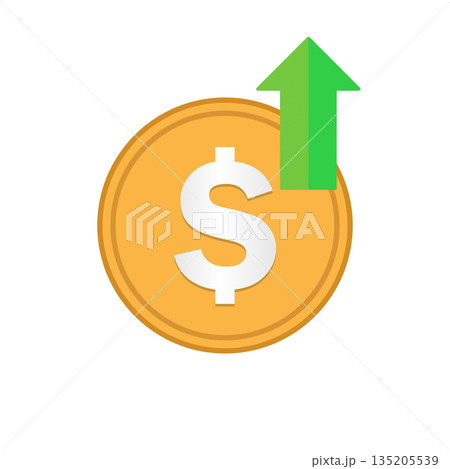 Rising Income and Investment Success Symbol Rising Income and Investment Success Symbol 135205539
