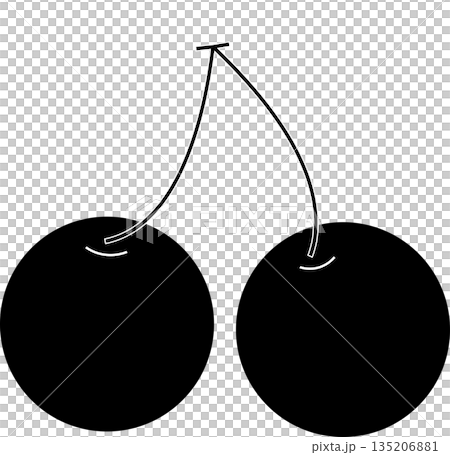 Simple monochrome cherries 135206881