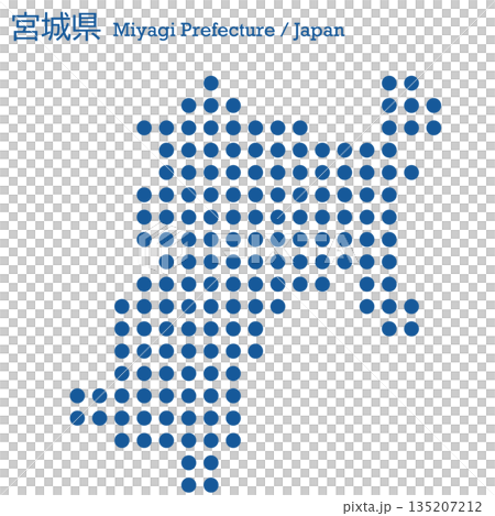 日本向量插圖地圖：宮城縣地圖 135207212