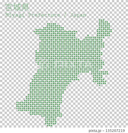 日本向量插圖地圖：宮城縣地圖 135207219