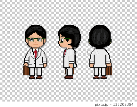 Green glasses working man_white suit 135208384