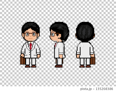 戴著棕色眼鏡的工人，穿著白色西裝 135208386