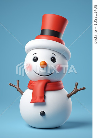 雪だるま スノーマン ゆきだるま 135211438