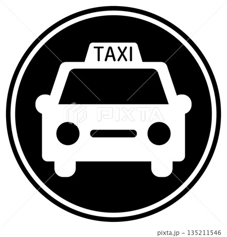 許可車両専用標識のアイコン　モノトーン 135211546