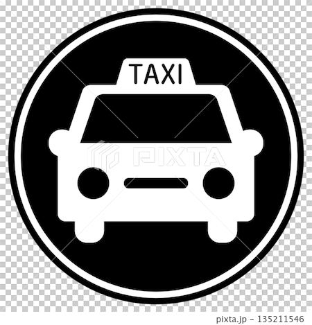 許可車両専用標識のアイコン　モノトーン 135211546